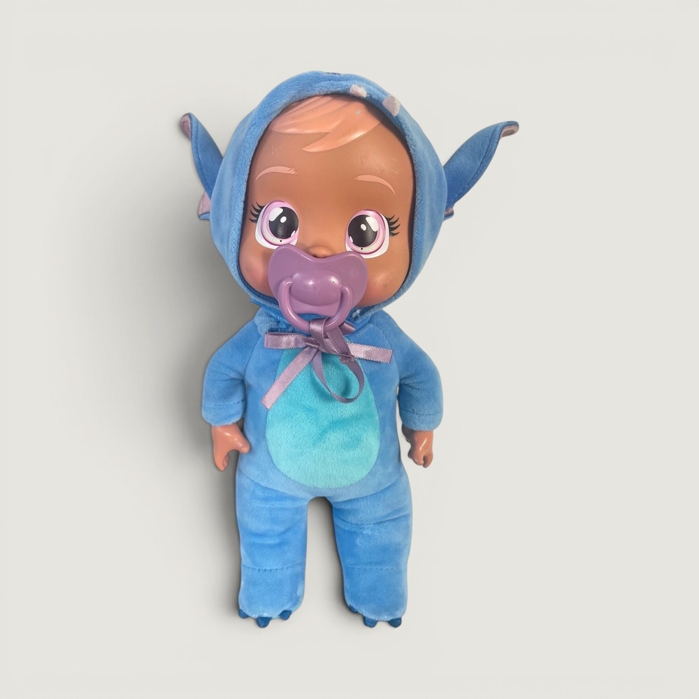 IMC Toys Cry Babies Tiny Cuddles Disney Stitch 9" Plush Doll Real Tears 917941